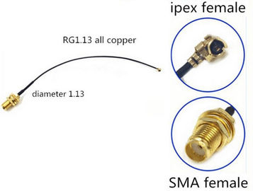 China U.FL zu SMA weiblichem Ohm RF1.13 des Rf-Kabels 50 Kabel fournisseur