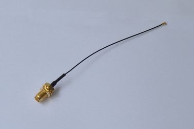 China Schwarzer Stecker des Rf-Kabel-UFL zu SMA weiblichem Kabel Rfs 0,81 fournisseur
