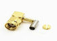Gold überzogener SMB-Stecker-Verbindungsstück-rechtwinkliger 90 Grad-Sockel-Adapter für Kabel RG316 fournisseur